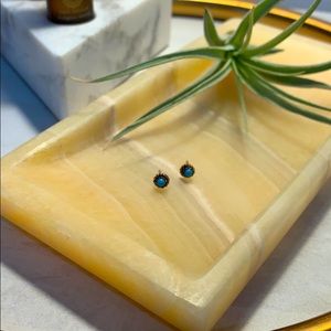 Turquoise blue tiny earrings 🦋🐬